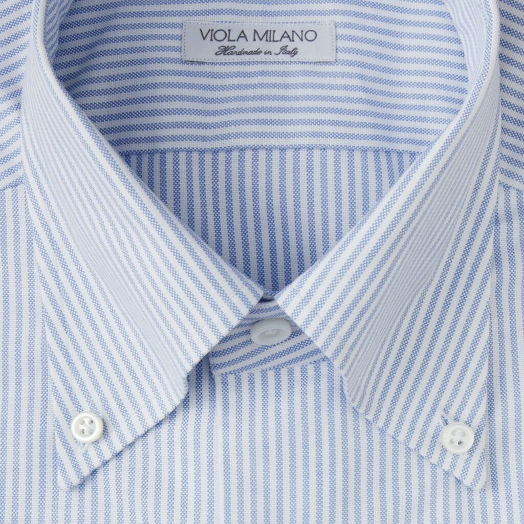 Stripe American Oxford Button-Down Collar Dress Shirt - Blue/White ...
