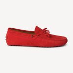 Gommino Suede driving Loafer - Rosso