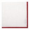 Classic shoestring Linen Pocket Square - Rosso