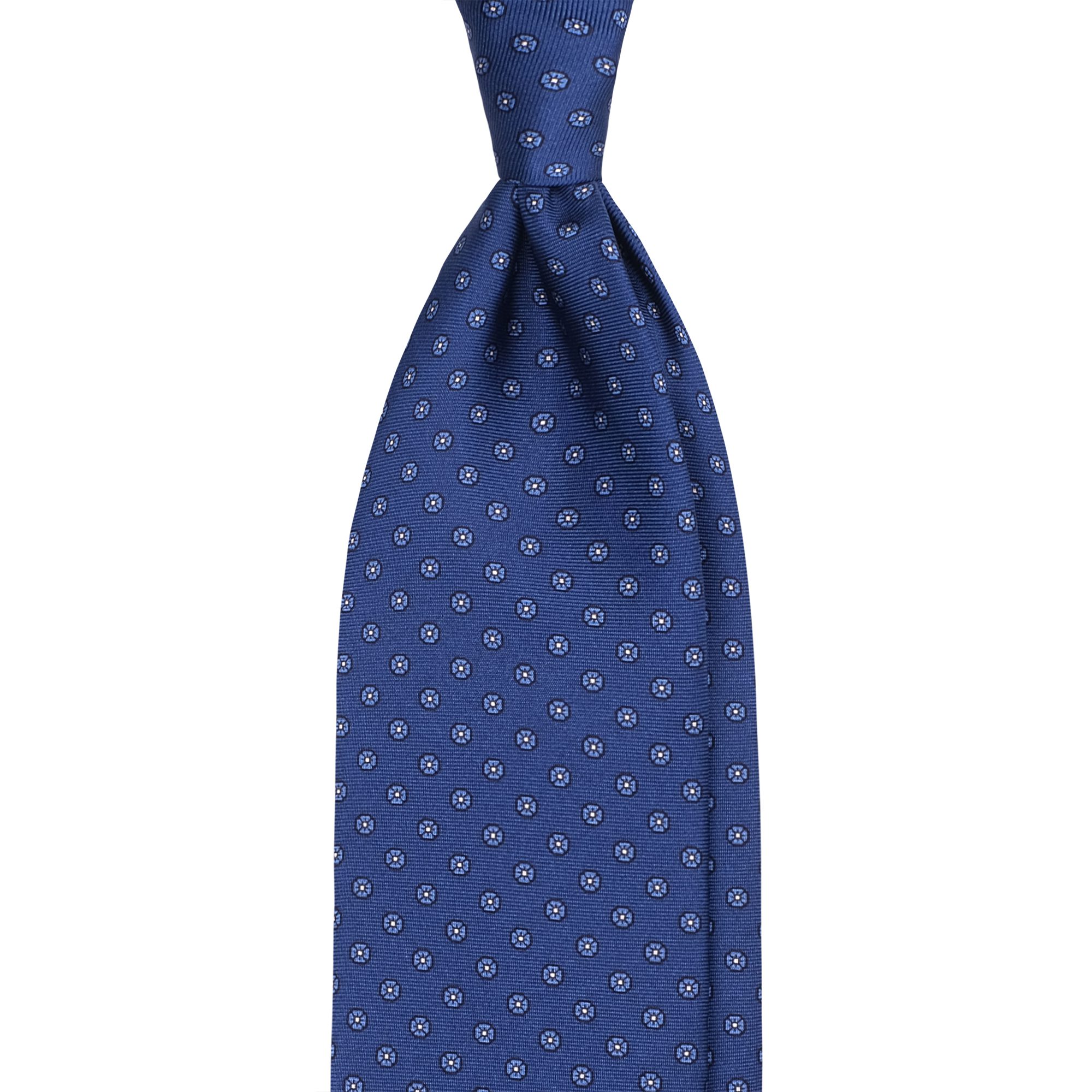 Blue Navy Tie Striped Handmade Patterned 100% Silk Weding Necktie 8cm Width 
