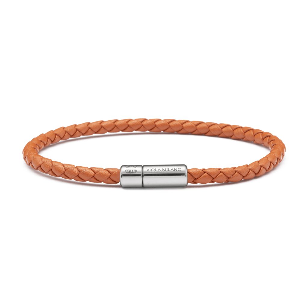 NEW NATURAL TANNED REAL LIGHT RUSTY BROWN LEATHER WEAVE BRAID TIE ON BRACELET