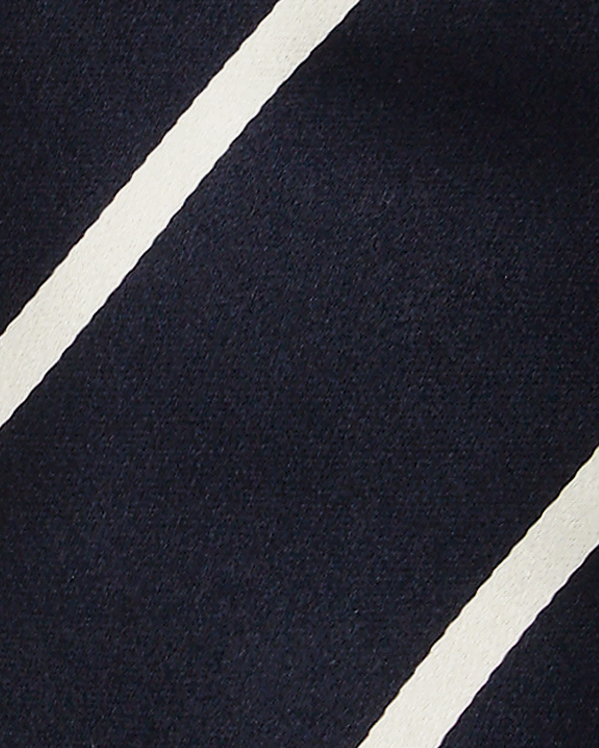 Classic Stripe Selftipped Woven Silk Jacquard Tie - Navy/White | Viola ...