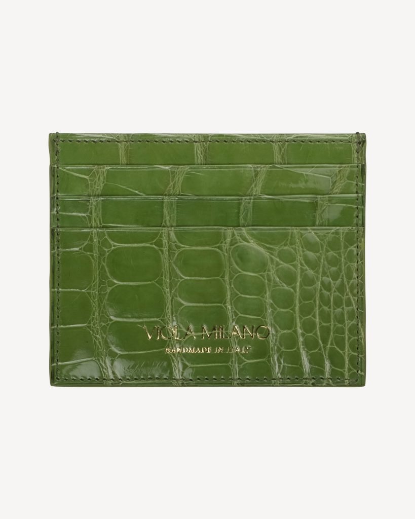 Milanese Grain Leather Change Tray - Loden Green • Viola Milano
