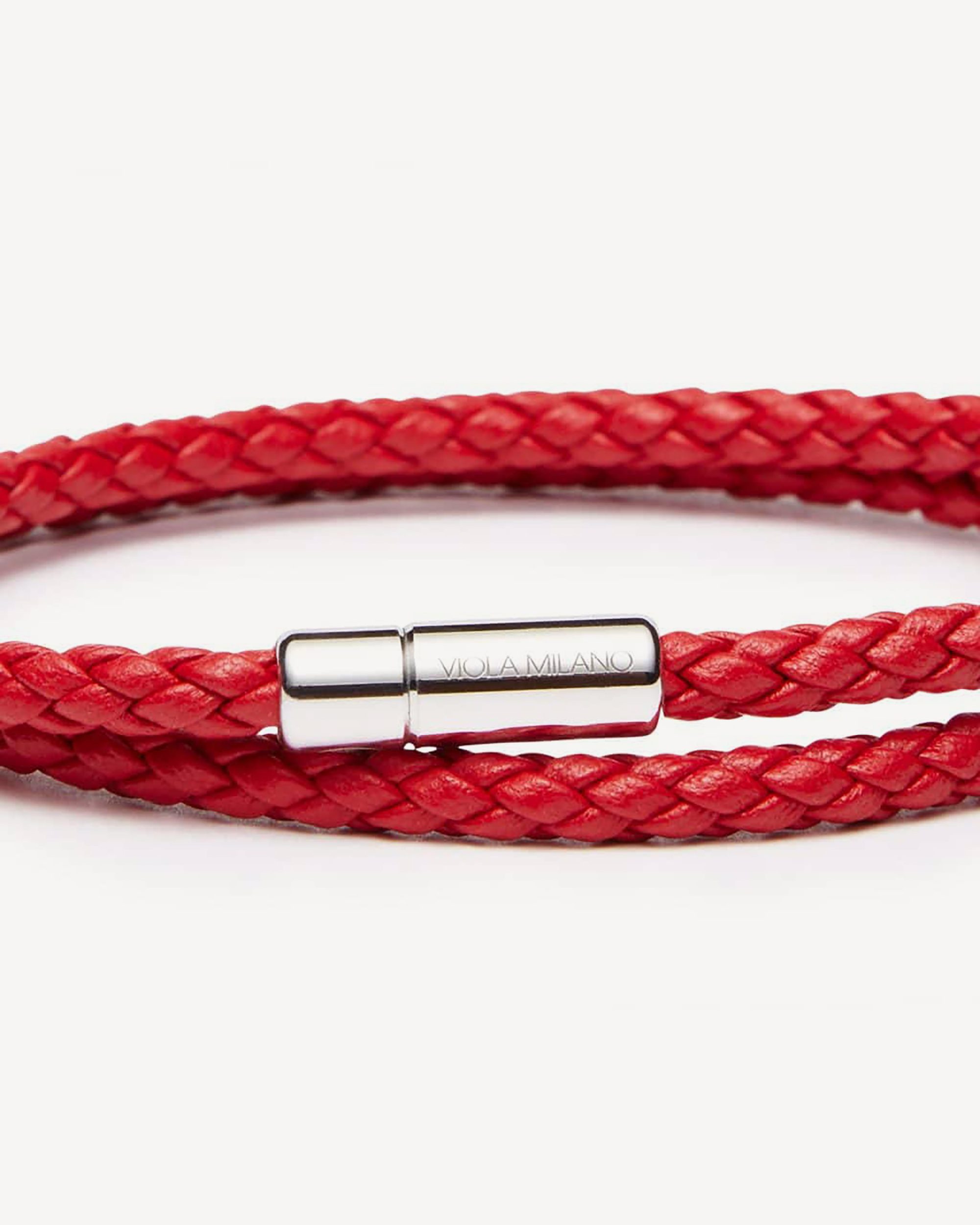 Red Passion  Leather Bracelet  INMIND Handcrafted Jewellery