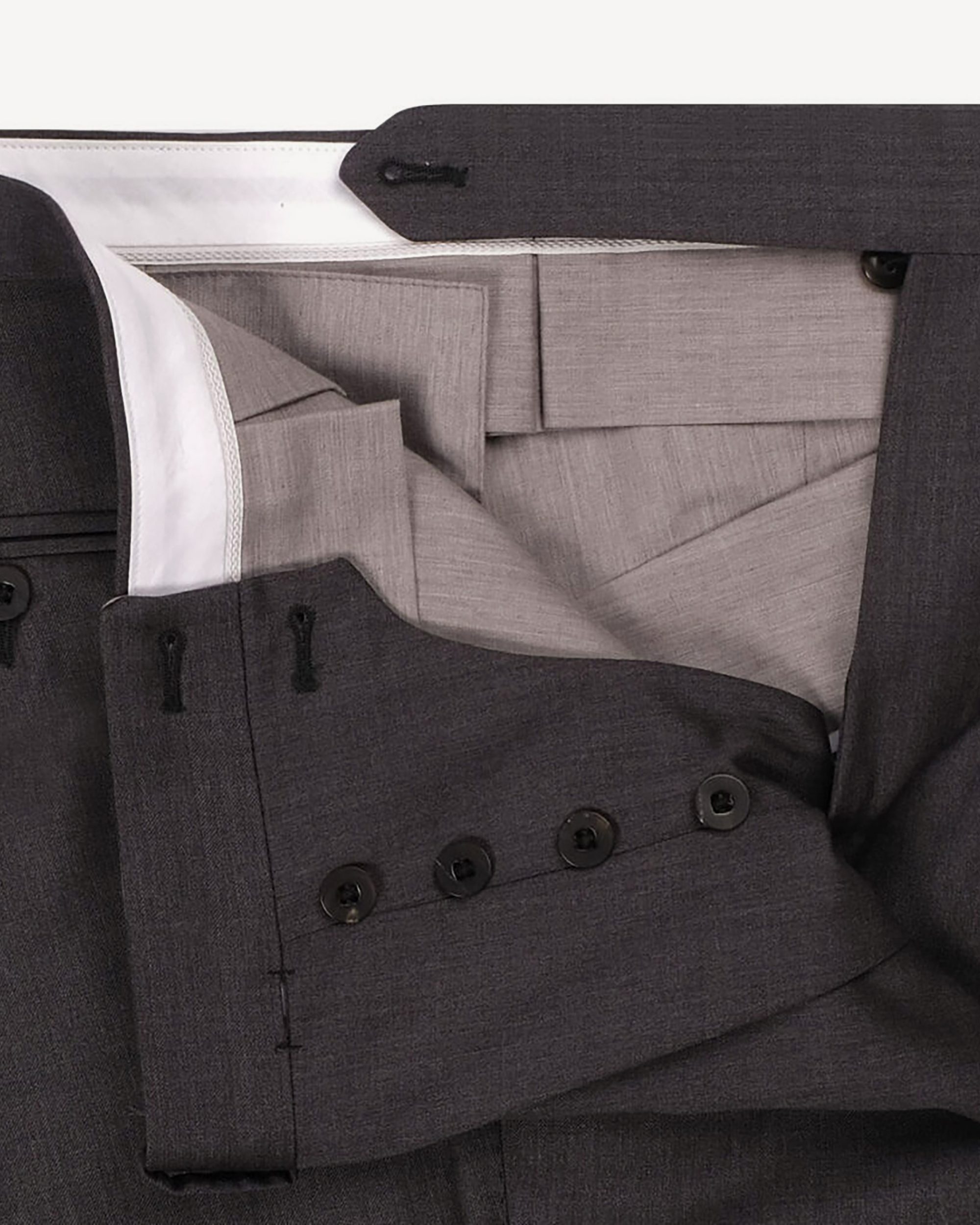 Mariano Rubinacci  Limited edition dark grey flannel trousers