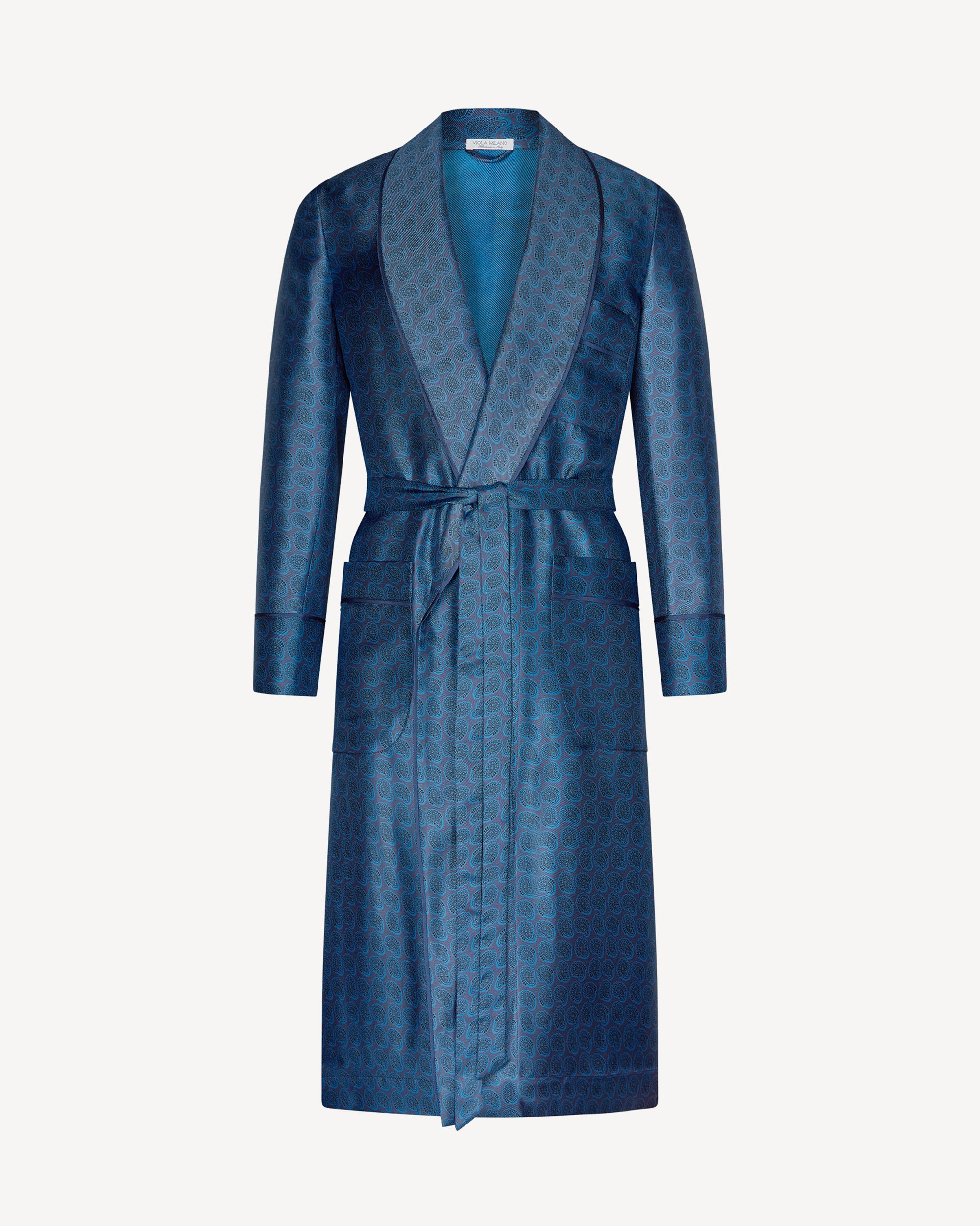 Fleece dressing gown - Dark blue - Ladies | H&M IN