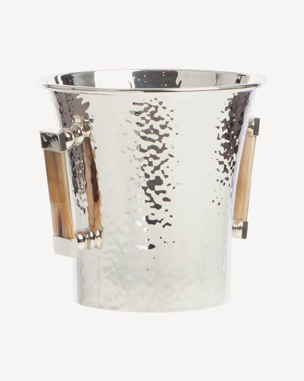 Champagne Brass bucket with horn handles