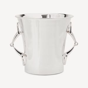 Champagne brass silver bucket with stirrups
