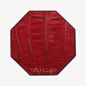 Luxury Crocodile Coaster - Rosso