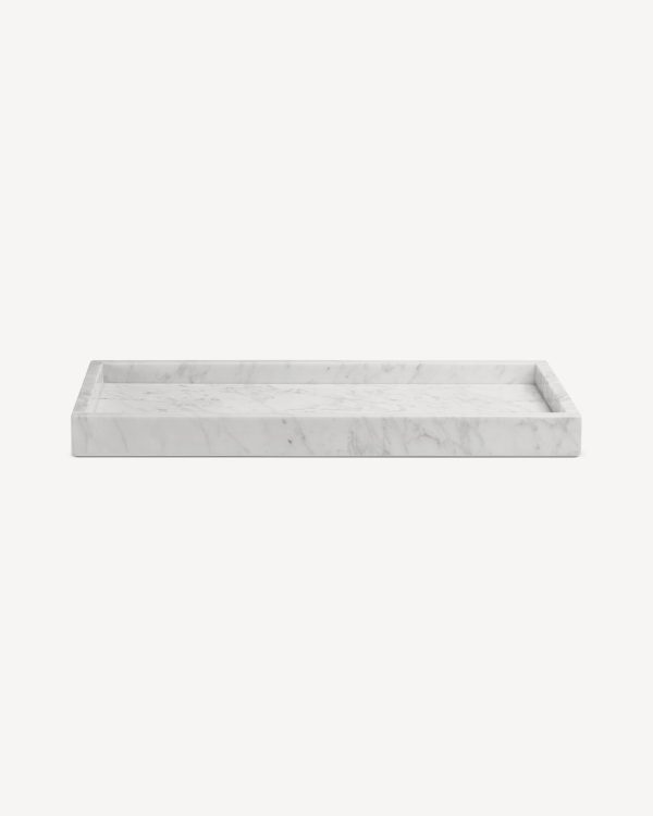 Maison Milano Italian Carrara Marble Tray - City White