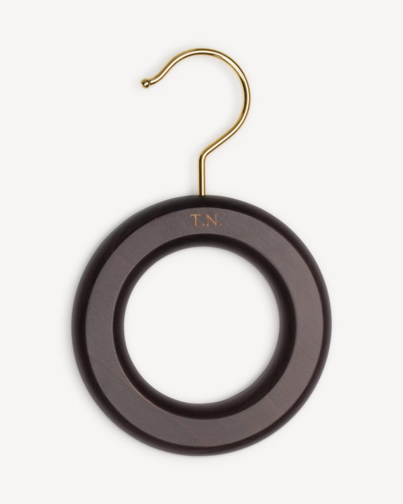 Tie/Scarf Hanger ring - Dark Wood