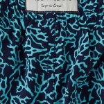 Printed Coral Swimtrunks – Navy/Turquoise