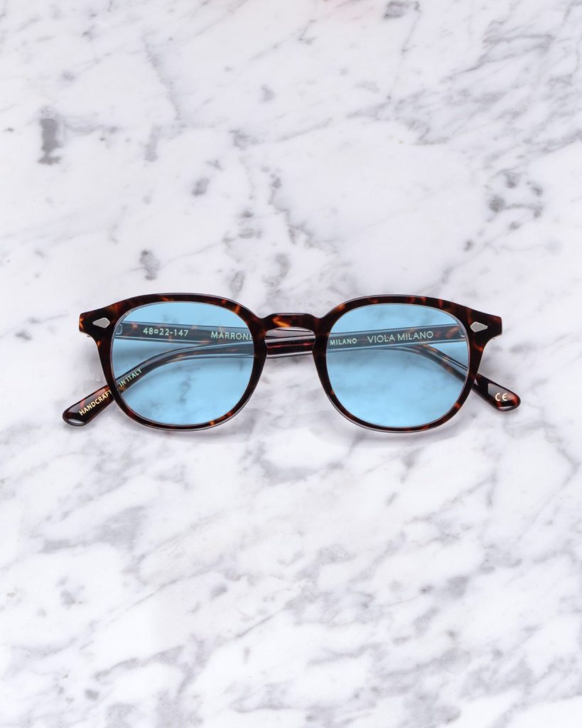 The Milano Sunglasses - Brown with Blue lens