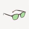 The Milano Sunglasses - Brown with Light Green lens