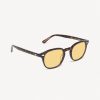 The Milano Sunglasses - Brown with Mustard lens