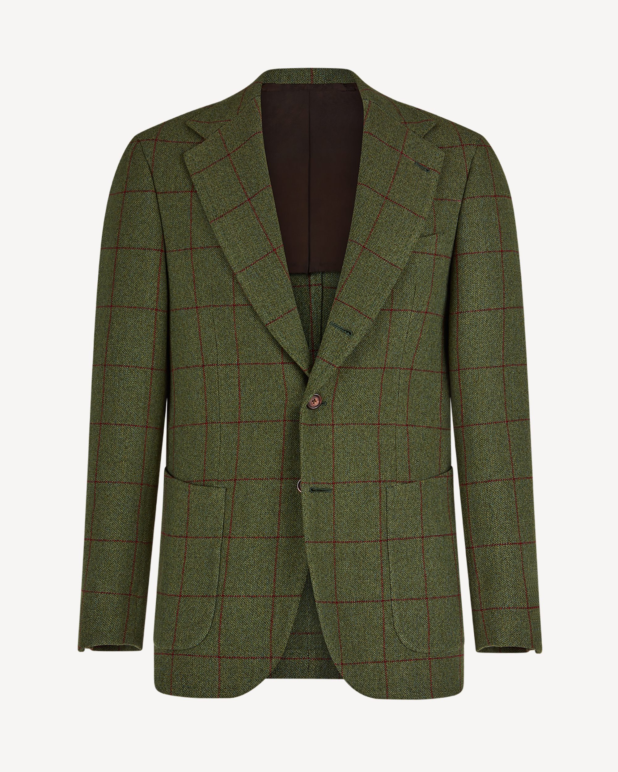 Sartorial Half-lined Limited Sports Club Blazer - Green Tweed Check