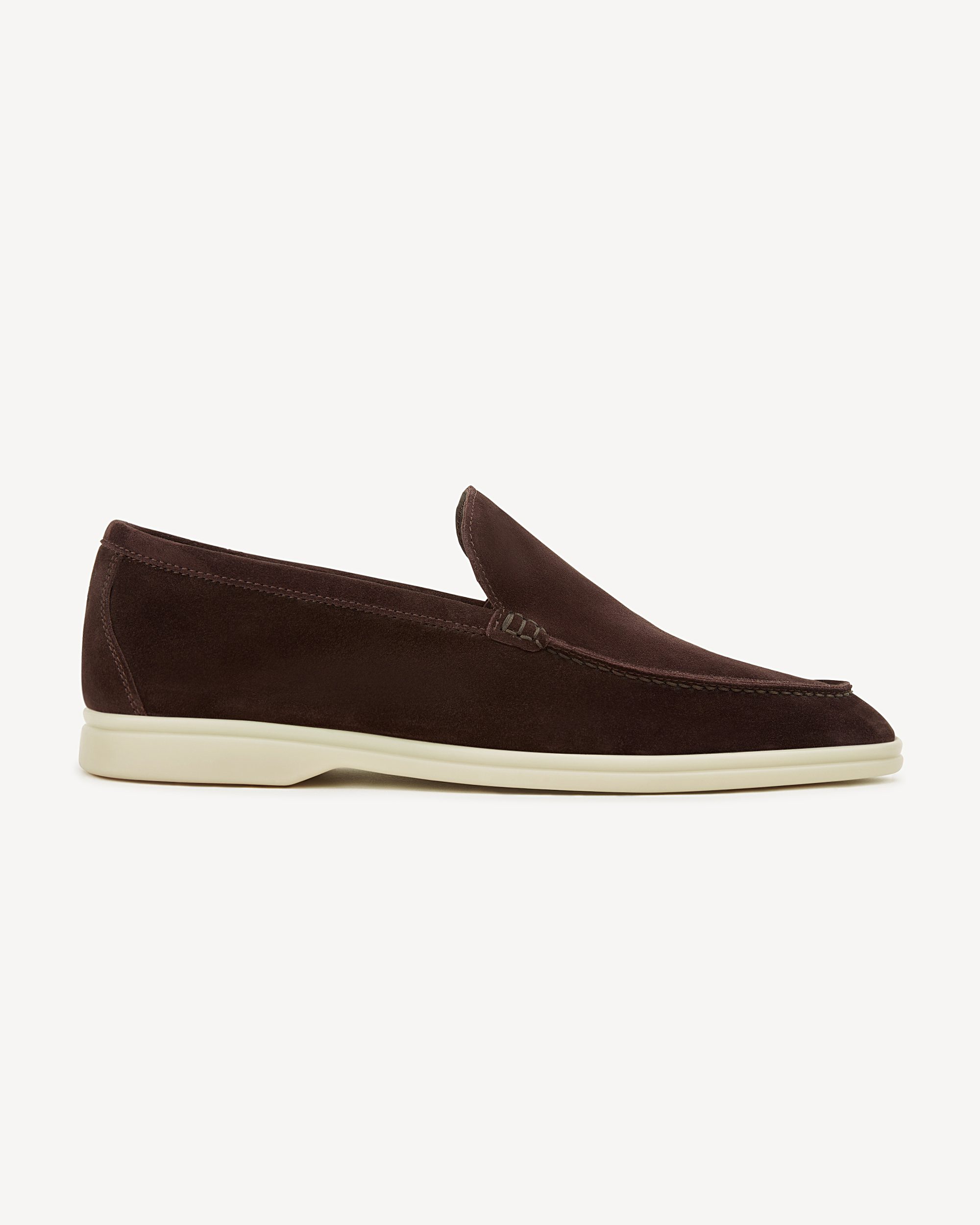 Unlined Capri Suede Loafer - Brown